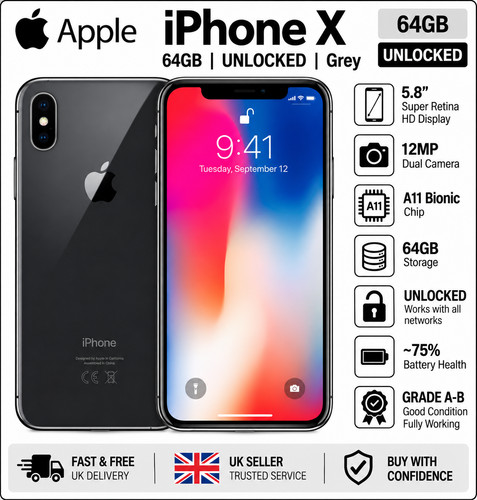 Apple iphone 64gb - iphone, x